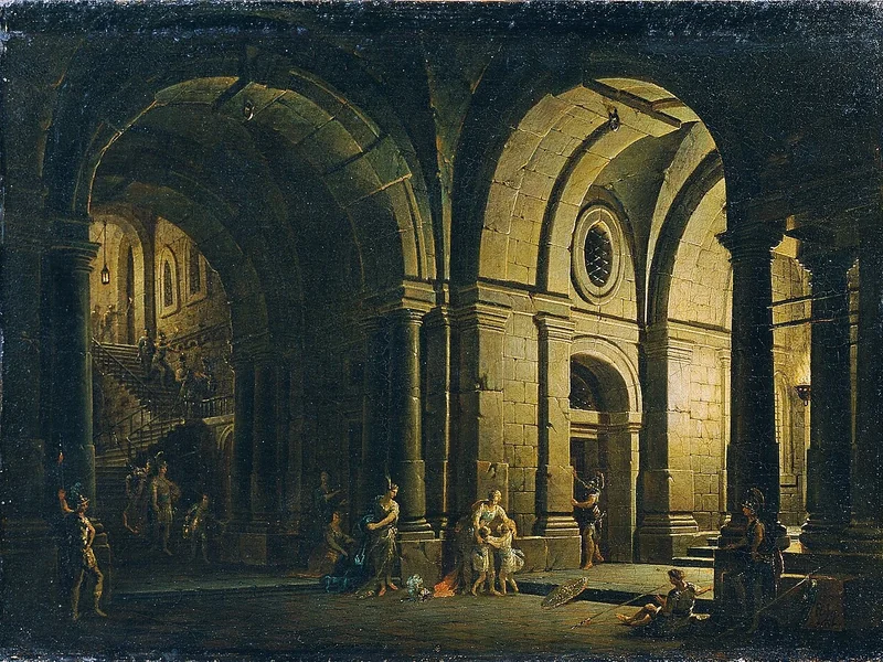 1751-Josef Platzer - Congedo di Giulio Sabino dalla sua famiglia in carcere